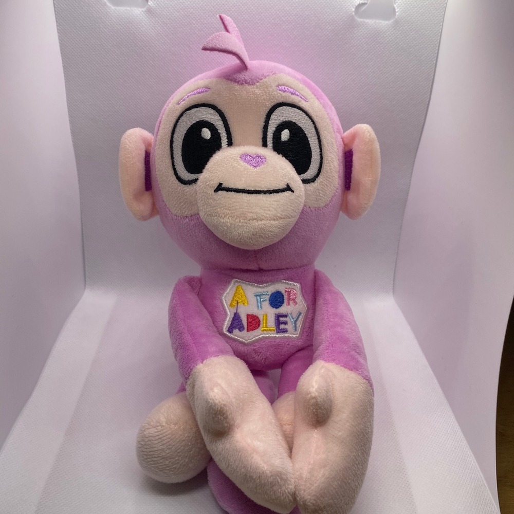 A for‎ Adley Pink Monkey Plush Kids Stuffed Animal Toy YouTube Embrideres